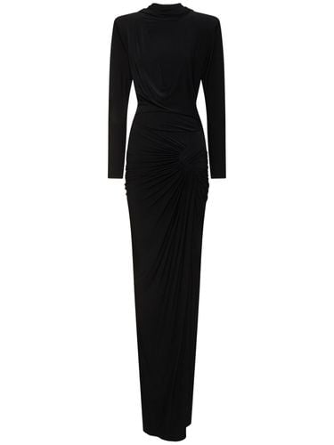 Vestito Maxi A Collo Alto In Jersey - ZUHAIR MURAD - Modalova