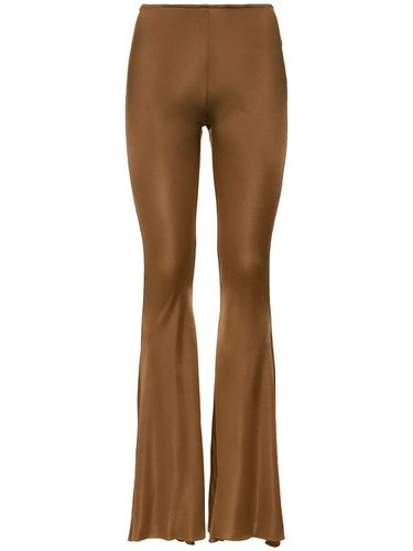 Shiny Viscose Jersey Flared Pants - GIUSEPPE DI MORABITO - Modalova