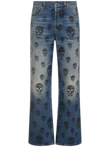 Jeans Baggy Fit In Cotone Skull - ALEXANDER MCQUEEN - Modalova