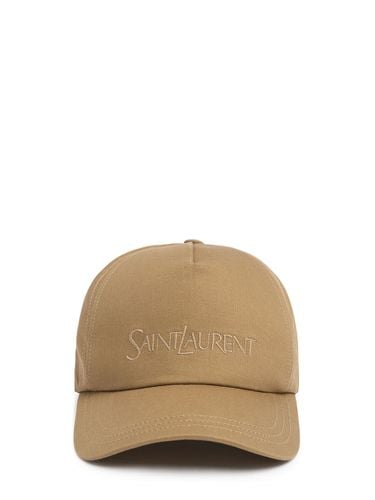 Gorra De Algodón Vintage - SAINT LAURENT - Modalova