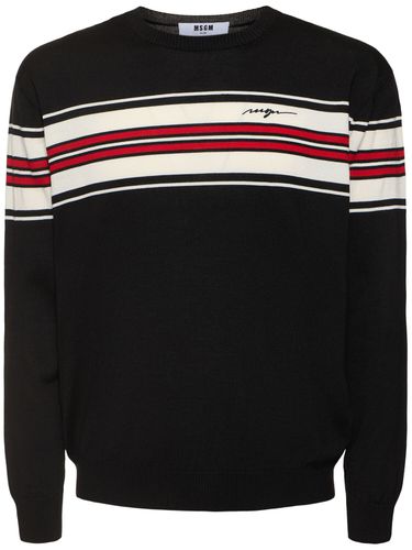 Polo Neck Knit Sweater - MSGM - Modalova