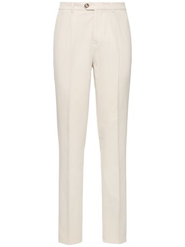 Cotton Gabardine Straight Pants - BRUNELLO CUCINELLI - Modalova