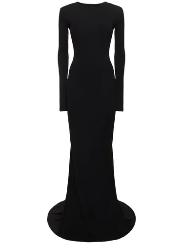 Jesse Cotton Jersey Long Dress - ANN DEMEULEMEESTER - Modalova