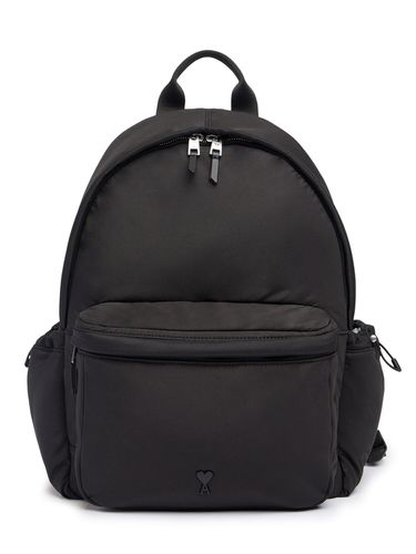 Gepolsterter Rucksack Aus Nyloncanvas - AMI PARIS - Modalova