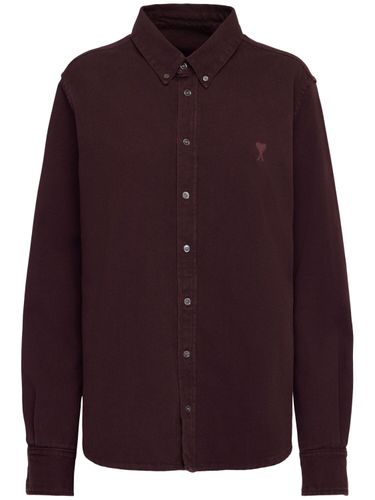 Adc Cotton Twill Shirt - AMI PARIS - Modalova