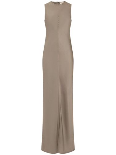 Viscose Blend Crepe Long Dress - AMI PARIS - Modalova