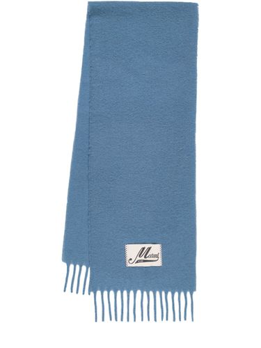 Logo Label Alpaca Blend Scarf - MARNI - Modalova