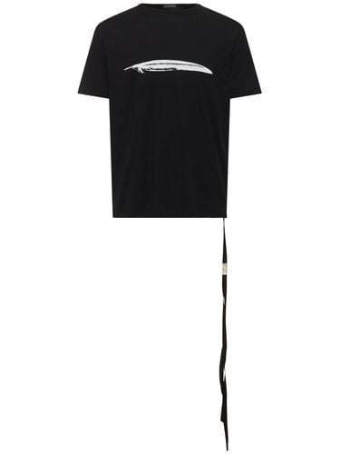 Baptist Feather Print Cotton T-shirt - ANN DEMEULEMEESTER - Modalova