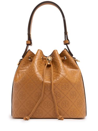 Bolso Bucket T Monogram De Piel - TORY BURCH - Modalova