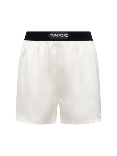 Minishorts Aus Seidensatin Mit Logo - TOM FORD - Modalova