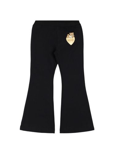 Pantalones Anchos De Jersey Algodón - MOSCHINO - Modalova