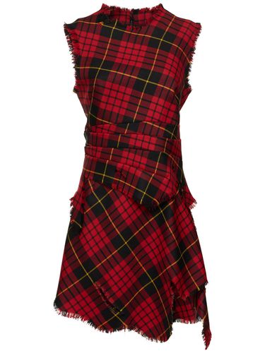 Vestito Mini In Tartan Di Lana - ALEXANDER MCQUEEN - Modalova