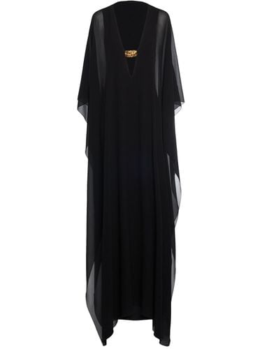 Deep V-neck Silk Georgette Long Dress - TOM FORD - Modalova