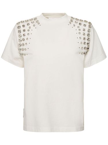 Embellished Jersey T-shirt - DES PHEMMES - Modalova