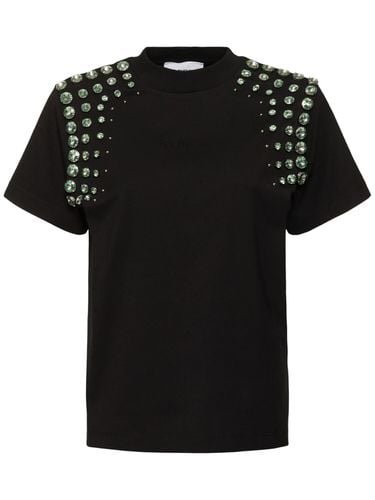 Embellished Jersey T-shirt - DES PHEMMES - Modalova