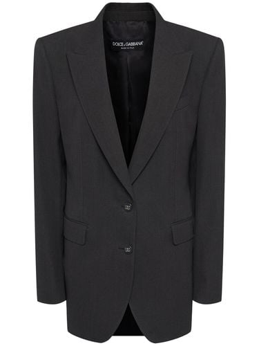 Wool Single Breasted Blazer - DOLCE & GABBANA - Modalova