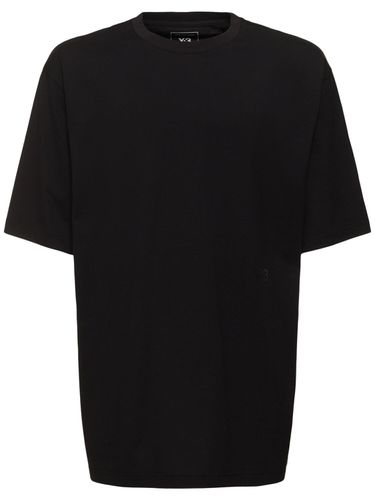 T-shirt Boxy A Maniche Corte In Cotone - Y-3 - Modalova