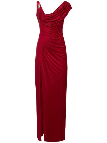 Draped Viscose Liquid Jersey Gown - VERSACE - Modalova