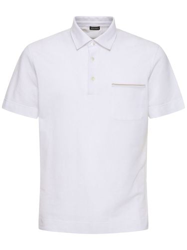 Polo De Algodón Piqué - ZEGNA - Modalova