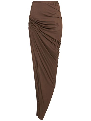 Edfu Asymmetric Twist Jersey Skirt - RICK OWENS - Modalova