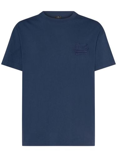 Camiseta De Algodón Con Logo - ETRO - Modalova