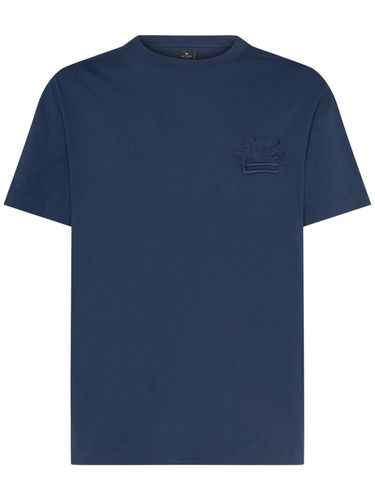 T-shirt Aus Baumwolle Mit Logo - ETRO - Modalova