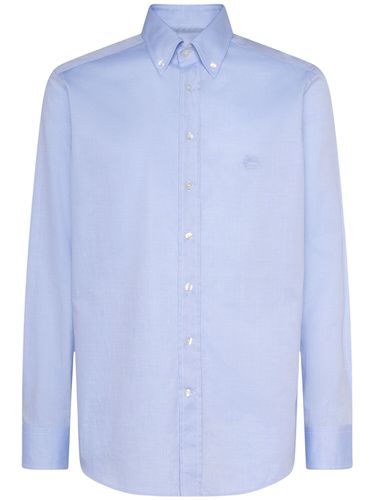 Camicia Button Down In Cotone Con Logo - ETRO - Modalova