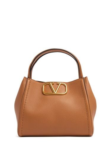 Bolso De Mano Mediano De Piel De Grano - VALENTINO GARAVANI - Modalova