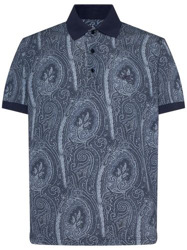 Printed Cotton Polo - ETRO - Modalova