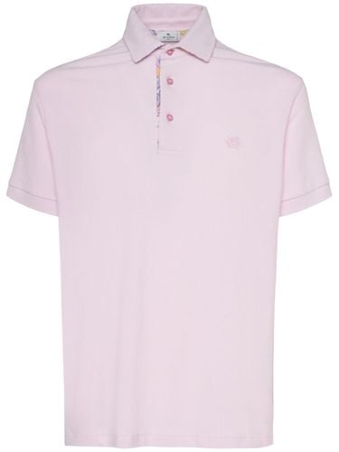 Roma Cotton Logo Polo - ETRO - Modalova