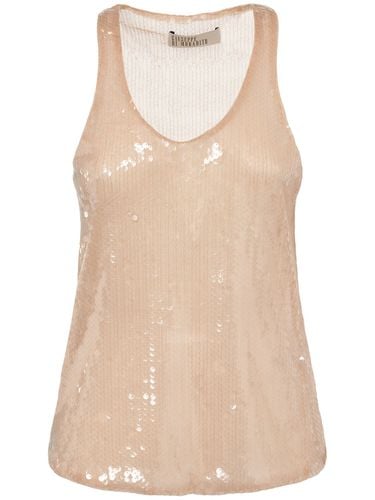 Tank Top Con Paillettes - GIUSEPPE DI MORABITO - Modalova