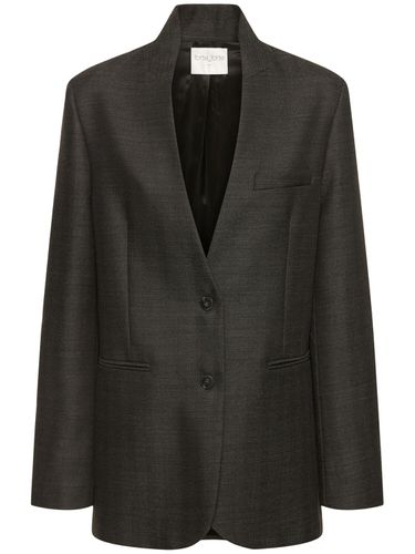 Blazer Aus Wolle Mit Fischgrätmuster - FORTE_FORTE - Modalova