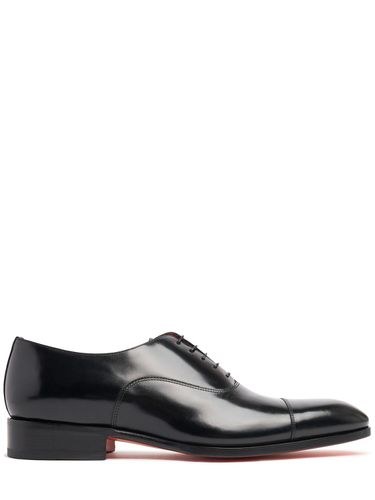 Racer Leather Derby Shoes - SANTONI - Modalova