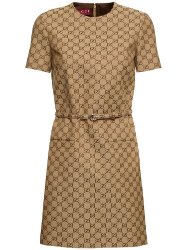 Kleid Aus Gg-baumwollmischung - GUCCI - Modalova