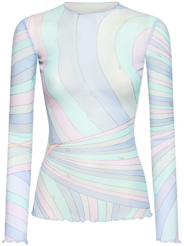 Printed Sheer Long Sleeve Top - PUCCI - Modalova