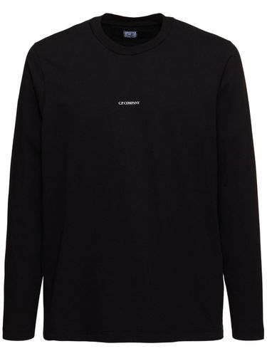 Brushed Jersey Long Sleeve T-shirt - C.P. COMPANY - Modalova