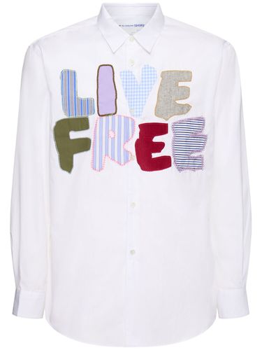 Baumwollpopeline-hemd „live Free“ - COMME DES GARÇONS SHIRT - Modalova