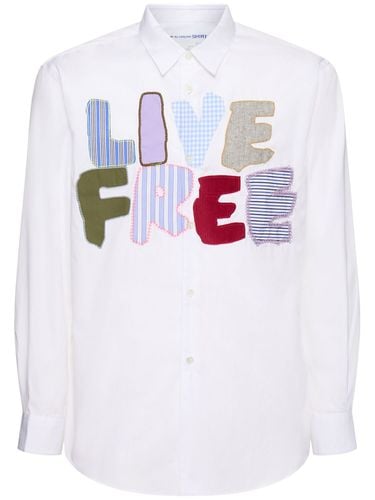 Live Free Cotton Poplin Shirt - COMME DES GARÇONS SHIRT - Modalova