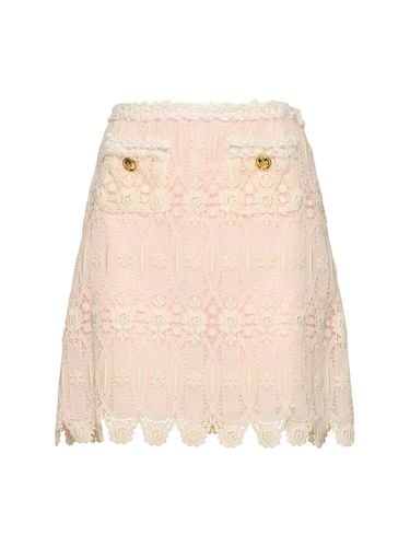 Embroidered Macramé Mini Skirt - GIAMBATTISTA VALLI - Modalova