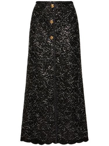 Sequined Tweed Midi Skirt - GIAMBATTISTA VALLI - Modalova