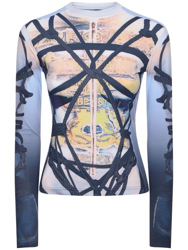 Bondage Print Jersey Fitted Top - Y/PROJECT - Modalova