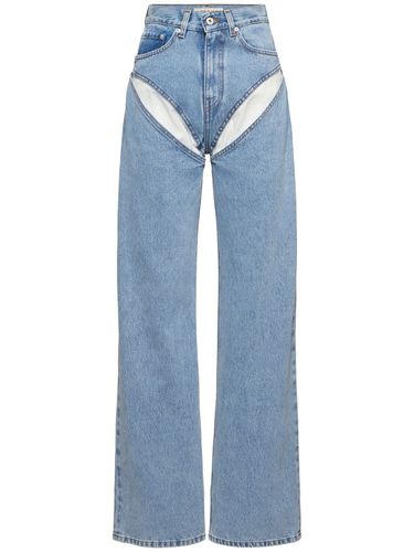 Denim Cutout High Rise Wide Jeans - Y/PROJECT - Modalova