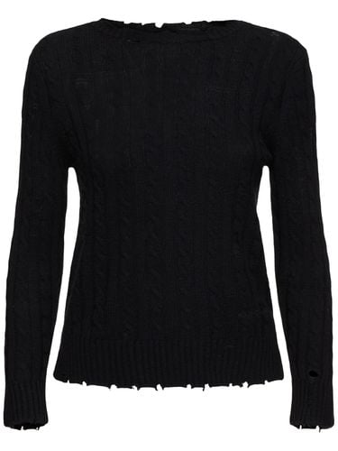 Shrunken Cashmere Blend Cable Cardigan - MARC JACOBS - Modalova