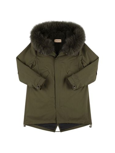 Parka Aus Baumwollmischung Mit Kapuze - YVES SALOMON ENFANT - Modalova