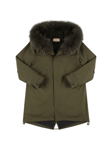 Parka De Algodón Con Capucha - YVES SALOMON ENFANT - Modalova