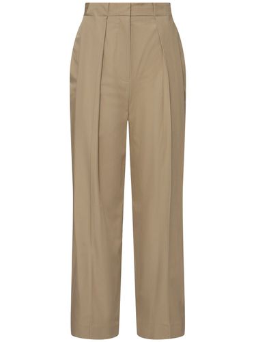 Pantaloni Dritti In Gabardina Con Pinces - BALMAIN - Modalova