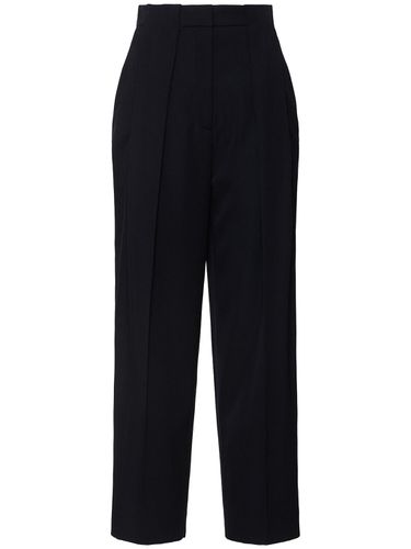 Pleated Grain De Poudre Wide Pants - BALMAIN - Modalova