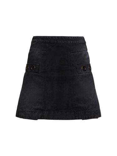 Embellished Denim Mini Skirt - MSGM - Modalova