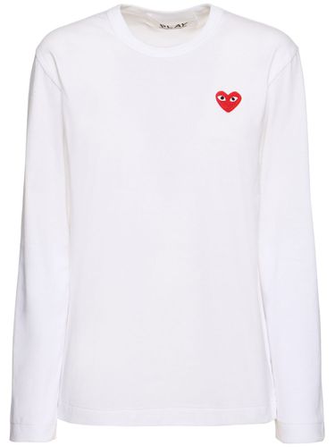 Camiseta De Jersey De Algodón Con Logo - COMME DES GARÇONS PLAY - Modalova