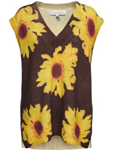 Printed Wool Knit Vest - JW ANDERSON - Modalova